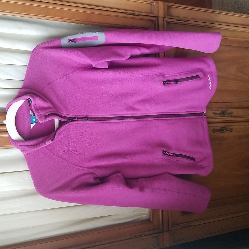 Eddie Bauer First Ascent Magenta Polartec Fleece Jacket in Small